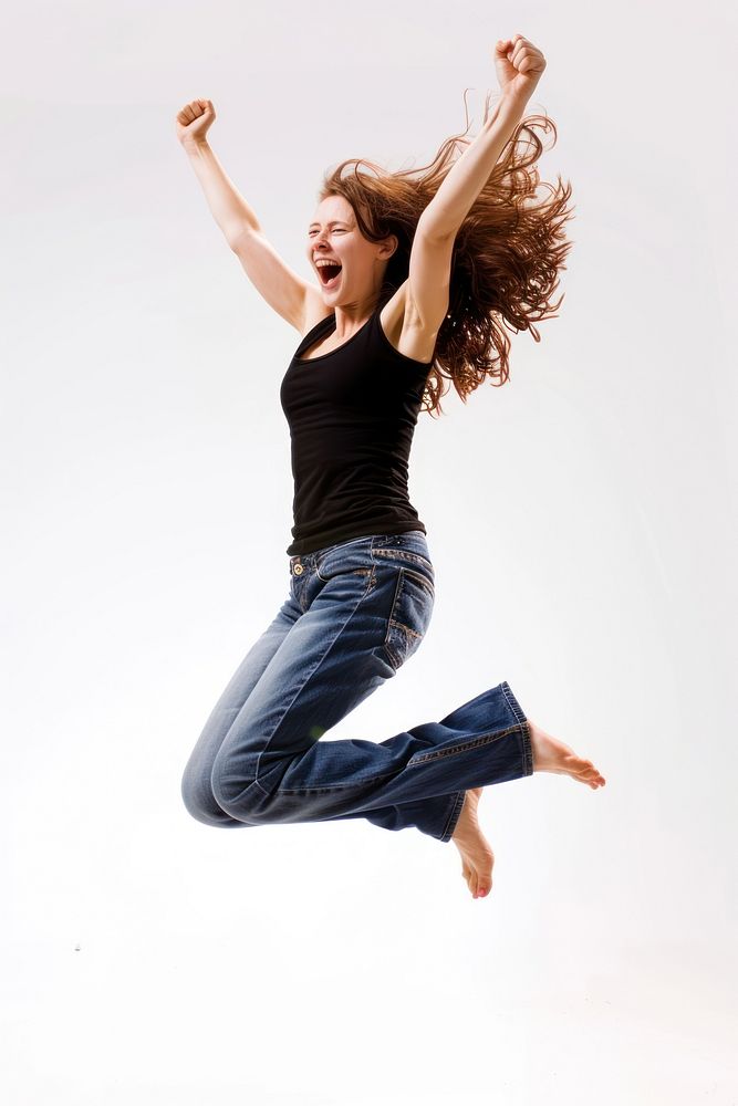 Woman Jump dancing jumping adult.