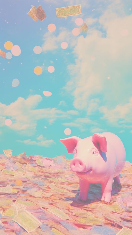 Piggy bank animal mammal investment.
