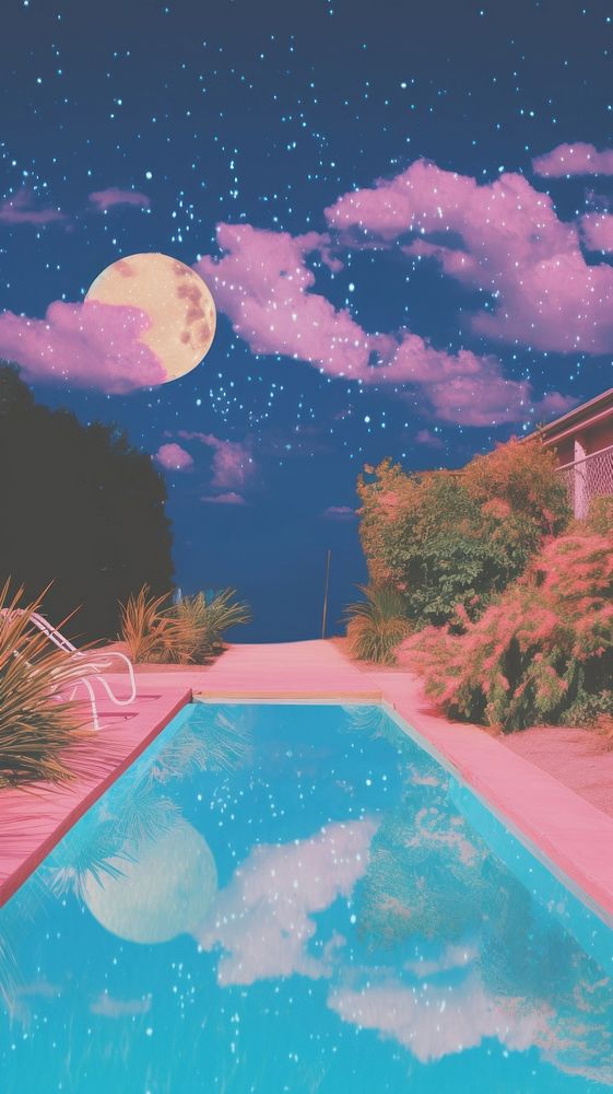 Swimming pool background night astronomy outdoors nature.