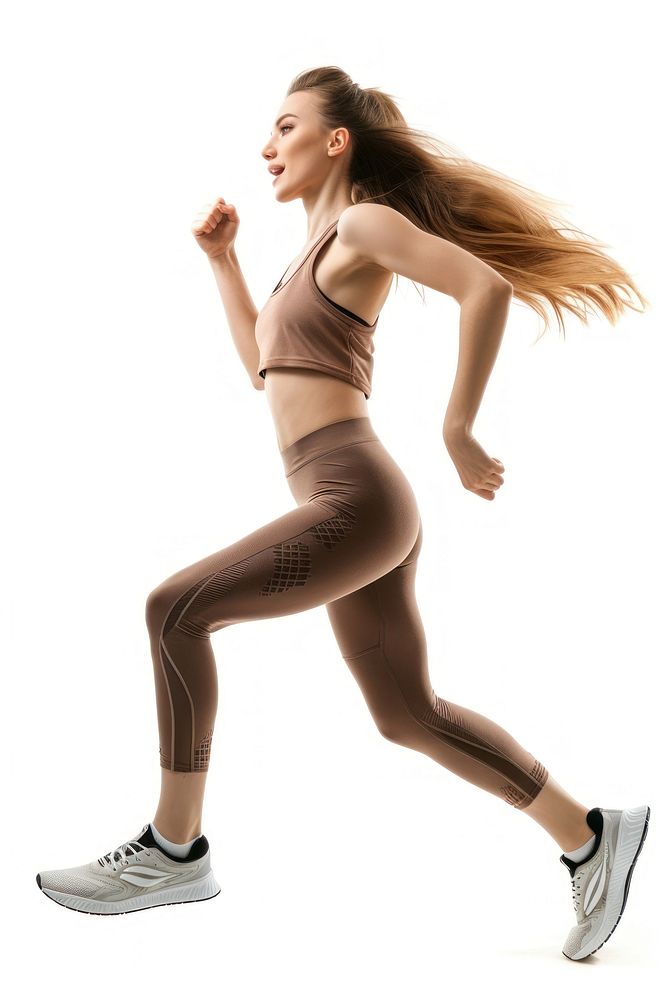 Woman jump footwear dancing sports.