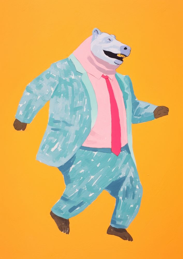 Hippopotamus person suit art.