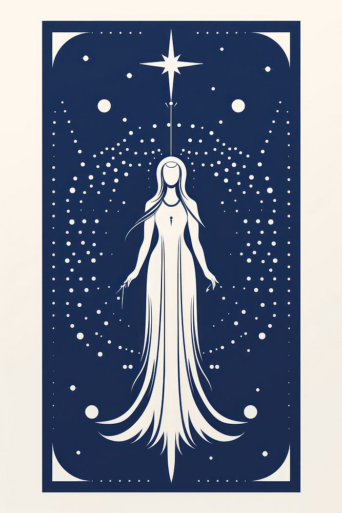 A tarot card with Esoteric mystical element representation spirituality architecture.