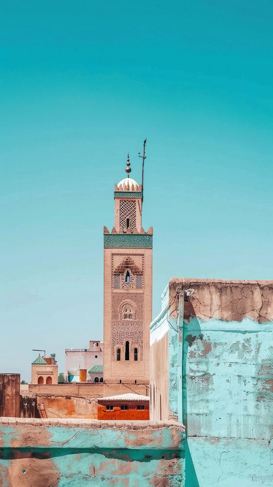 Medina of Marrakesh architecture building tower.