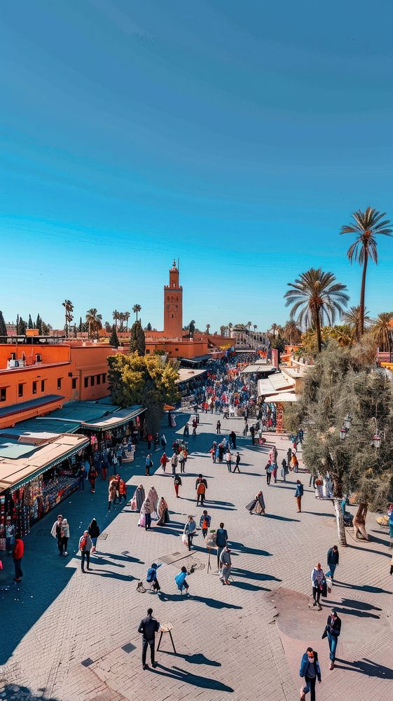 Jemaa el-Fnaa architecture cityscape building.