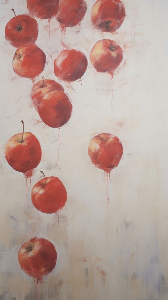 Apples art painting food.