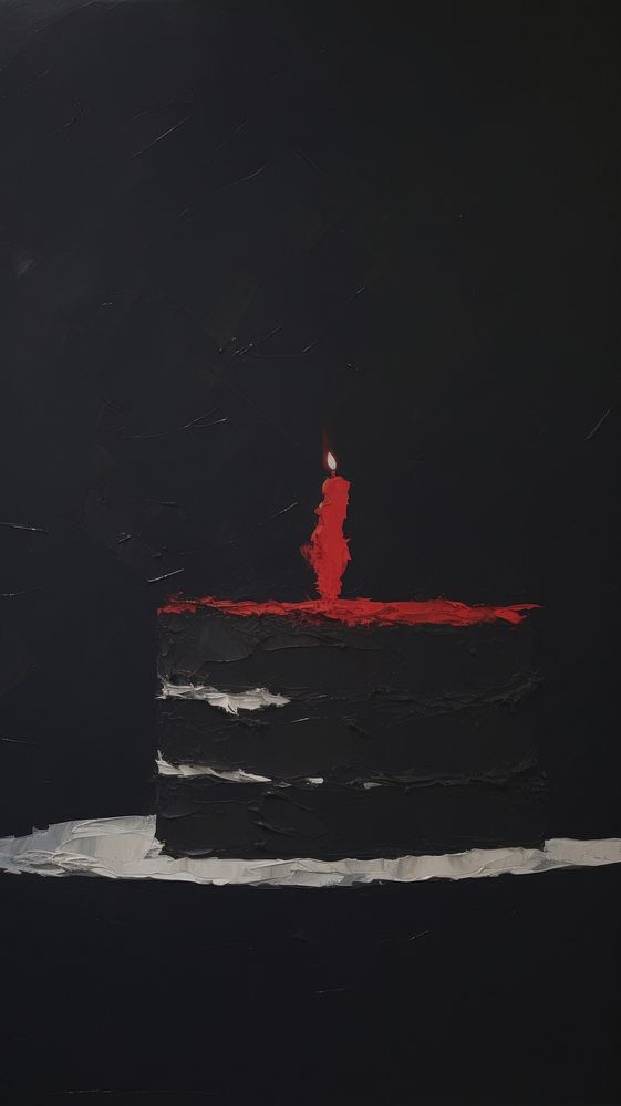 Birthday cake art darkness mountain.