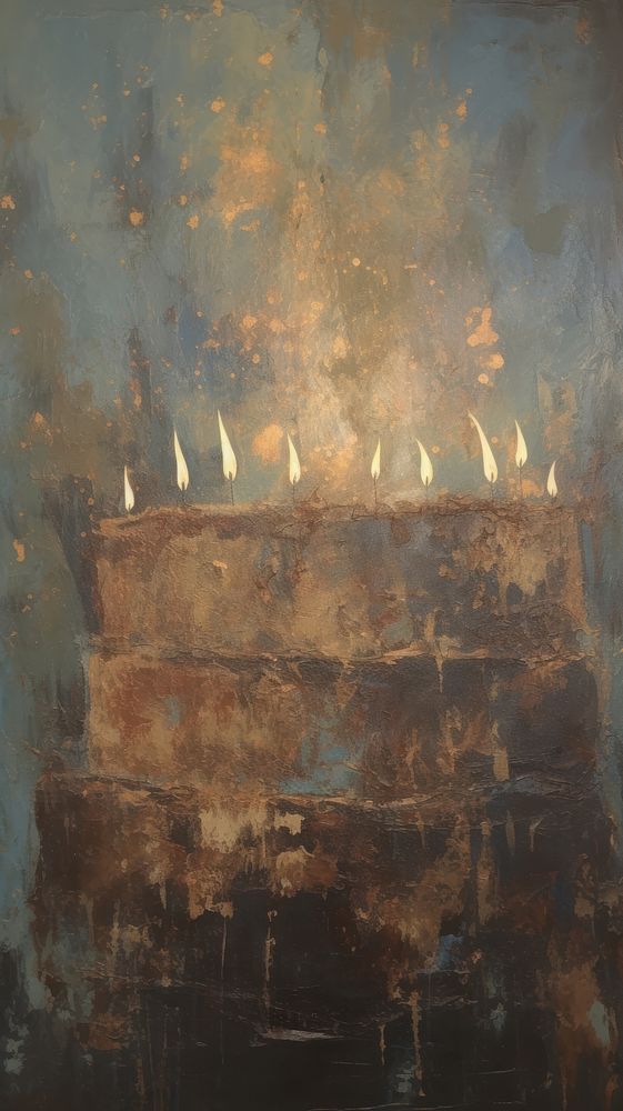 Birthday art painting fire.