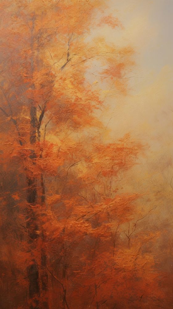 Landscape in autumn painting outdoors nature.