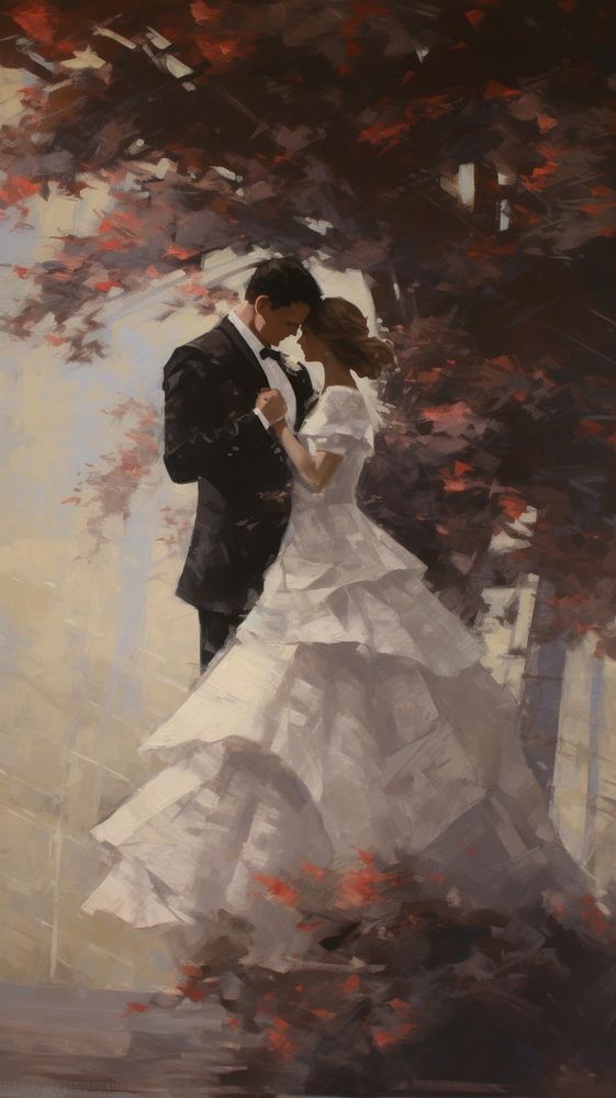 Wedding art painting dress.