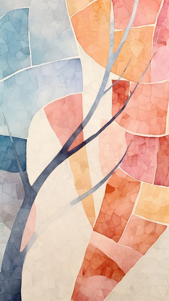 Tree abstract painting pattern.