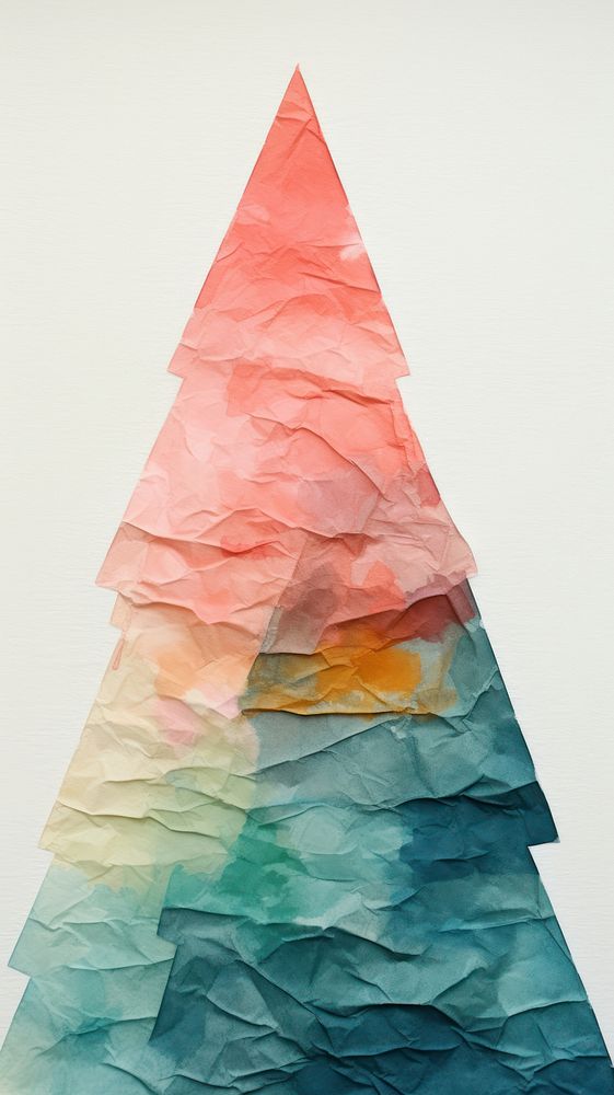 Christmas tree abstract shape paper.