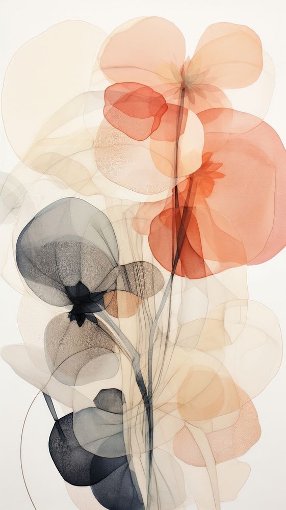 Flowers abstract pattern art.