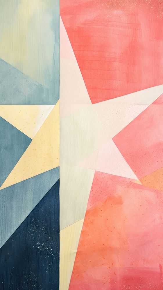 Star abstract painting shape.