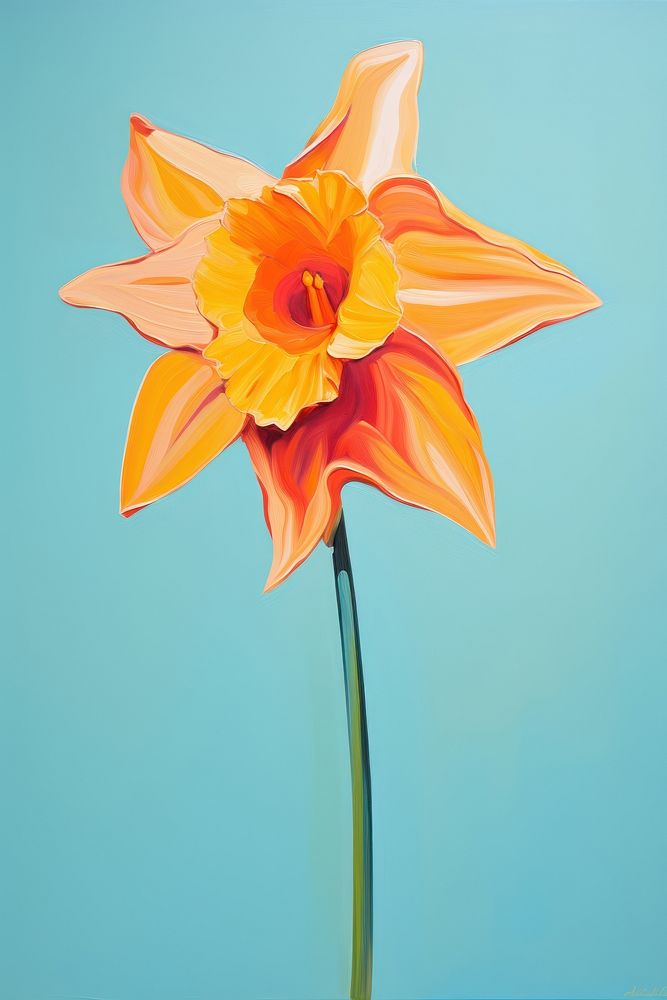 A daffodil painting flower plant.