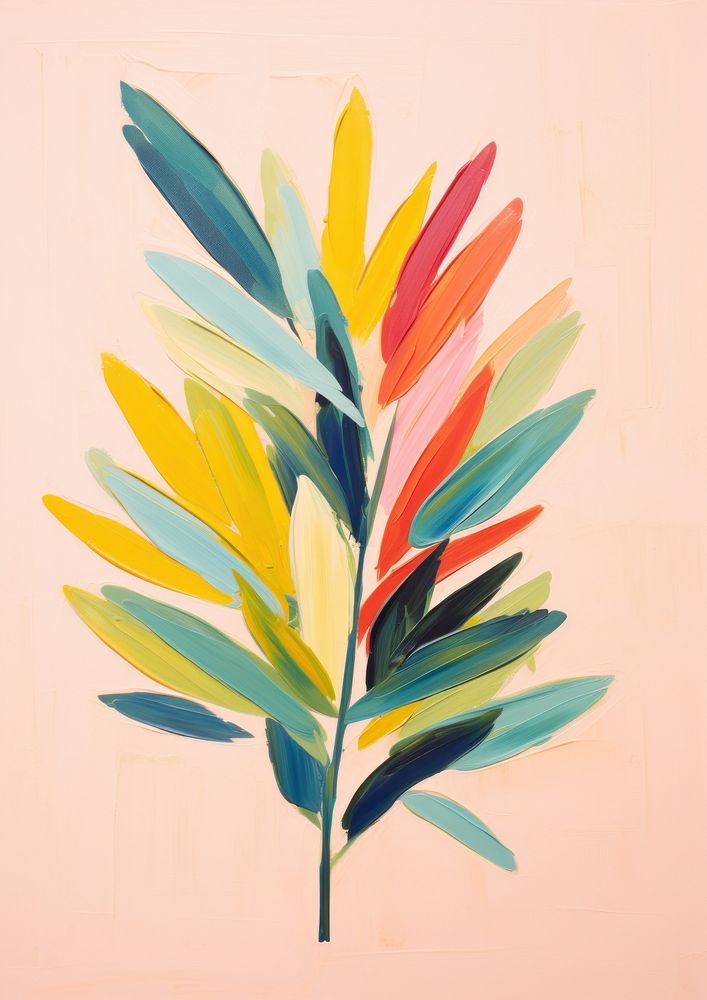 An olive leaf painting pattern plant.