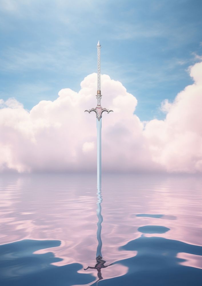 Photography of sword outdoors cloud tranquility.