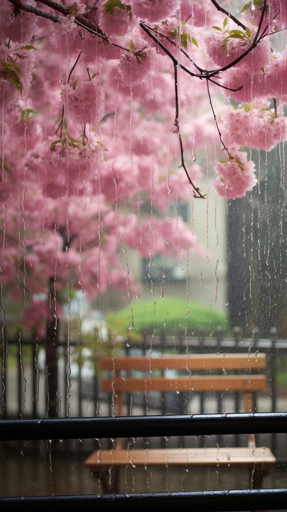 Rain outdoors blossom nature.