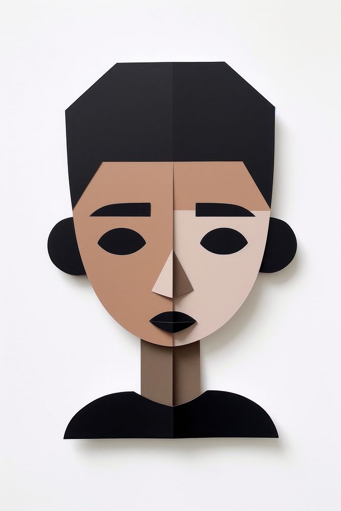 Black boy art mask representation.