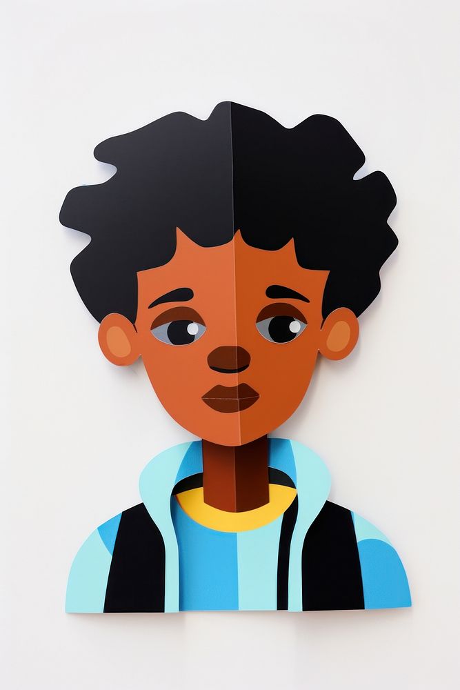 Black boy art portrait painting.