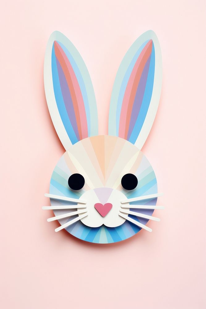 Rabbit easter concept art animal paper.