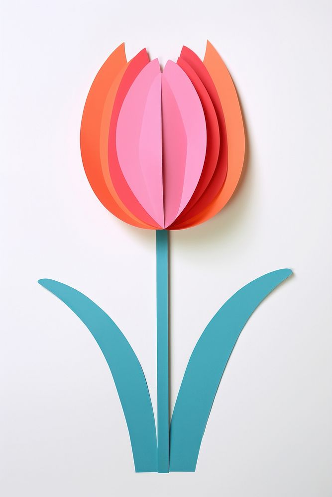 Tulip paper art origami.