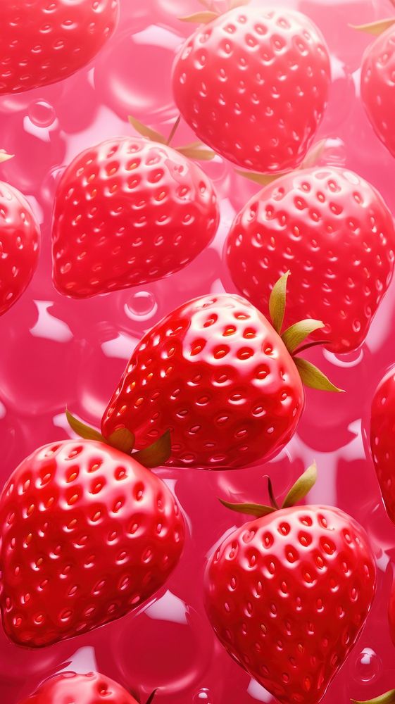 3d jelly strawberrie backgrounds strawberry berries.