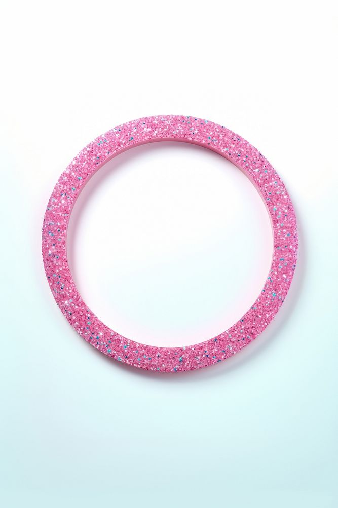 Frame pink glitter jewelry shape white background.
