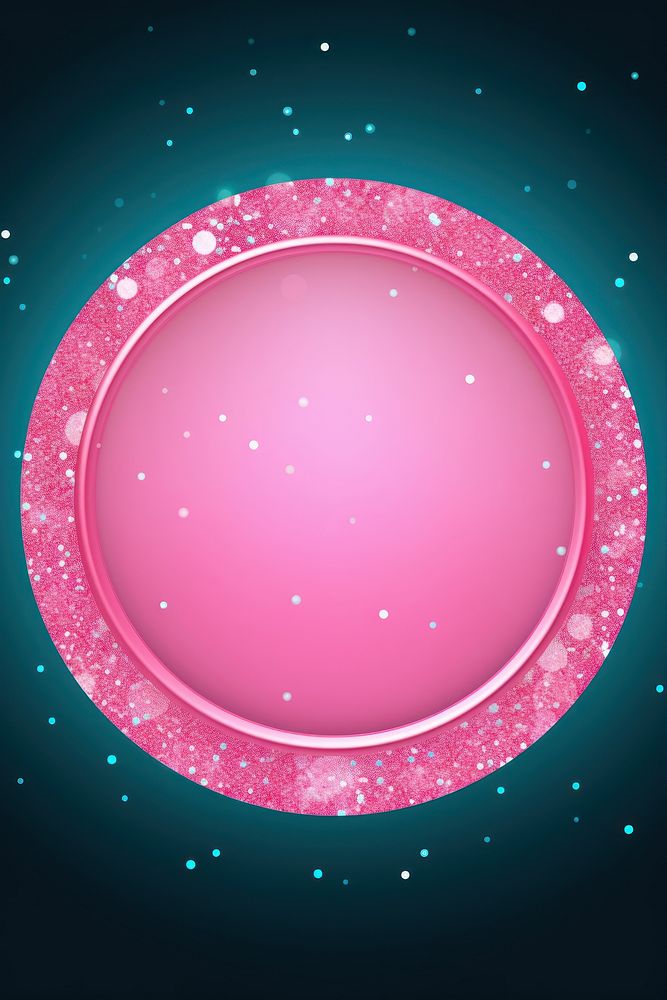 Frame pink glitter sphere shape shiny.