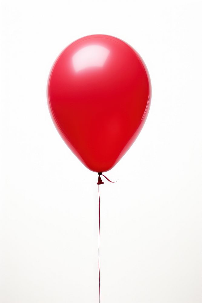 Red balloon white background anniversary celebration.