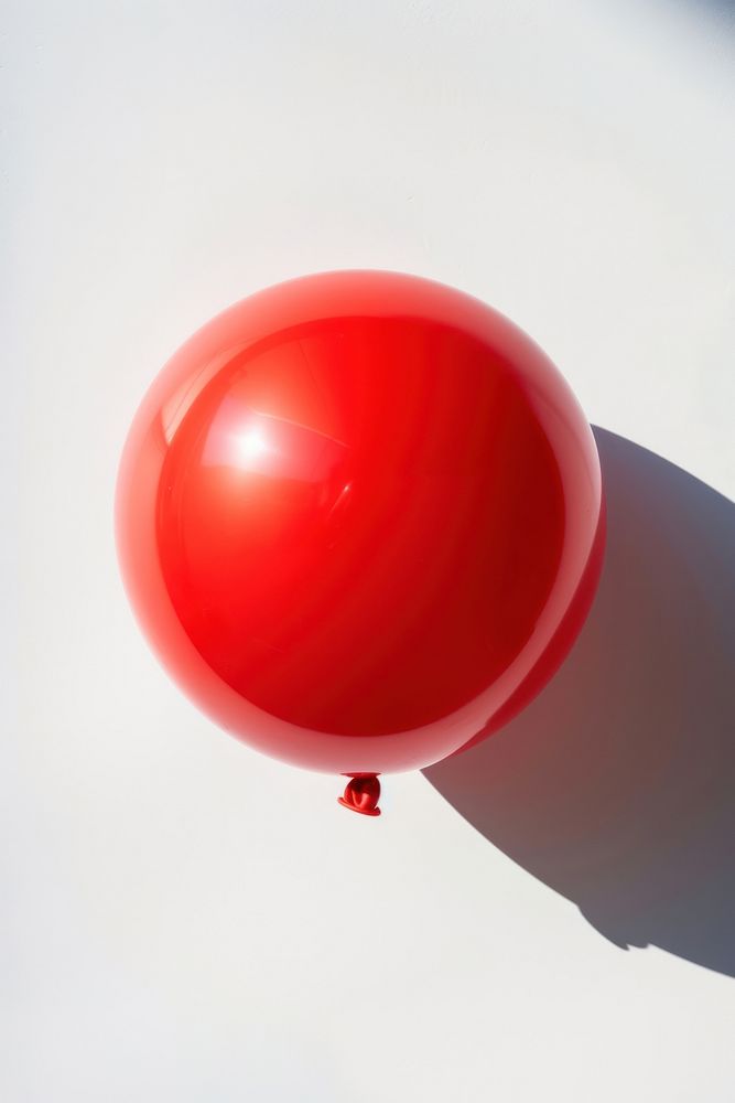 Red balloon mid-air circle helium.