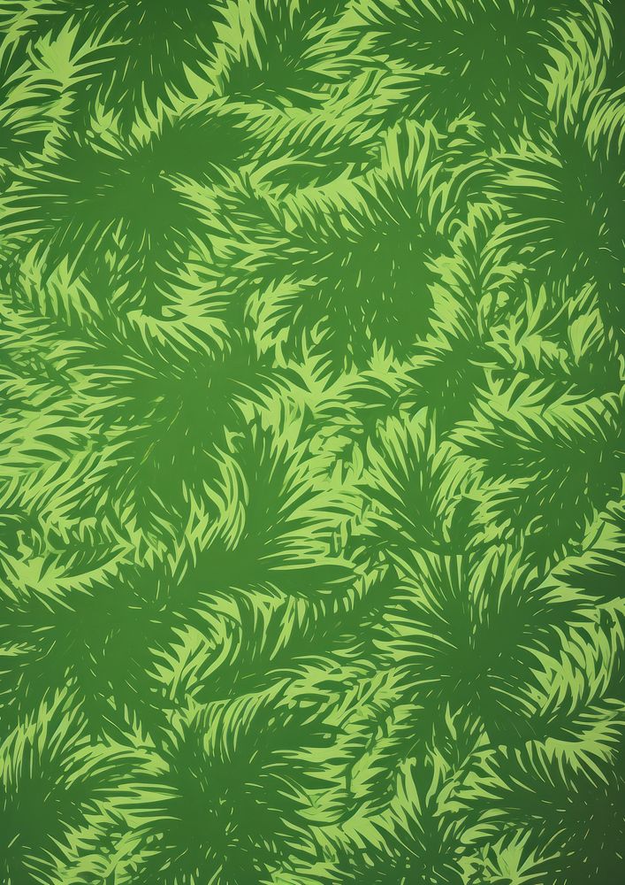Plant pattern Risograph style green texture leaf.