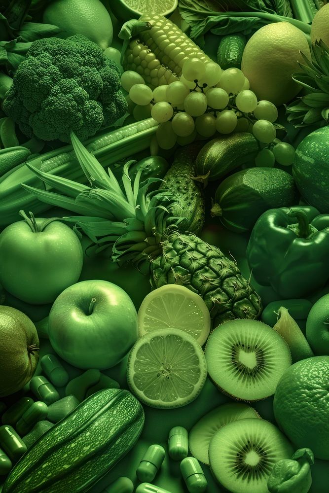 Fruit and Vegetable fruit green vegetable.