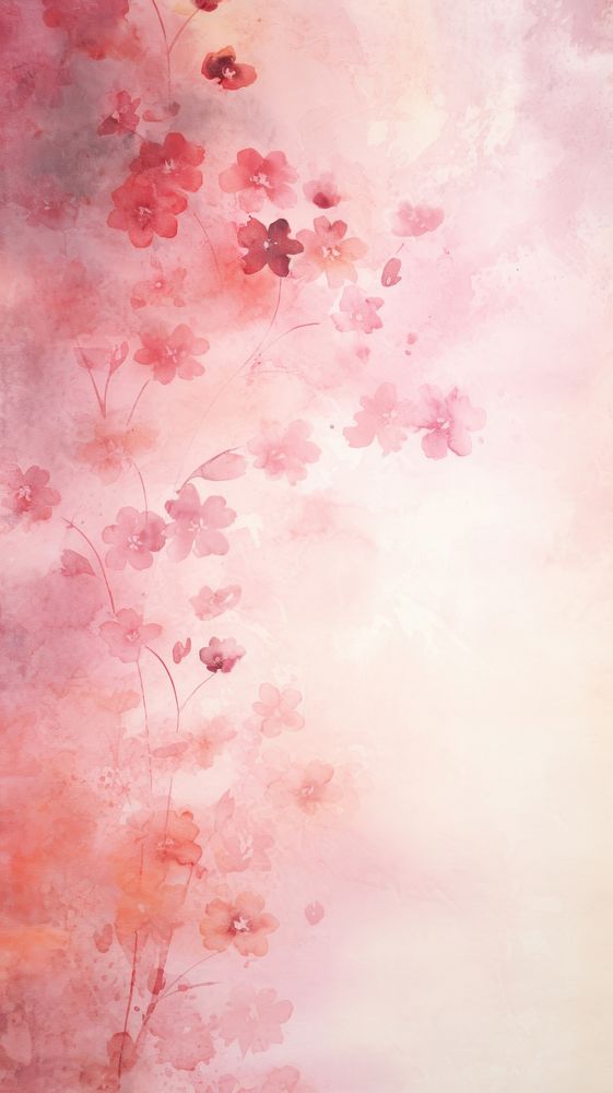 Floral wallpaper painting flower plant.