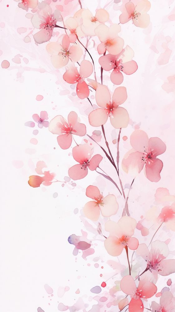 Pink flowers wallpaper blossom plant backgrounds.