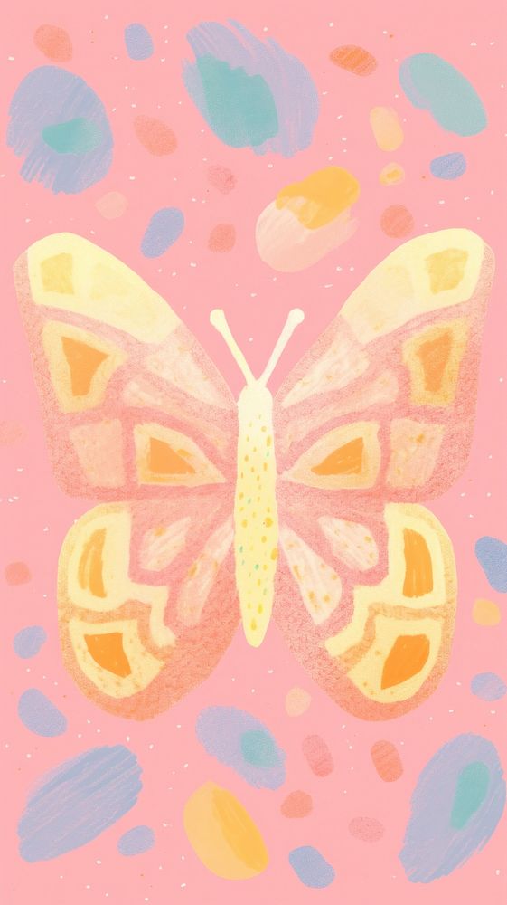 Cute butterfly backgrounds painting pattern.