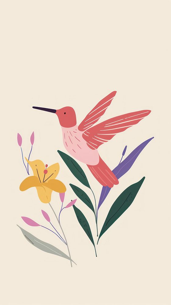Cute humming bird illustration hummingbird animal creativity.