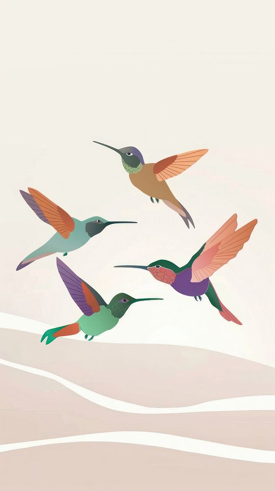 Hummingbirds animal flying wildlife.