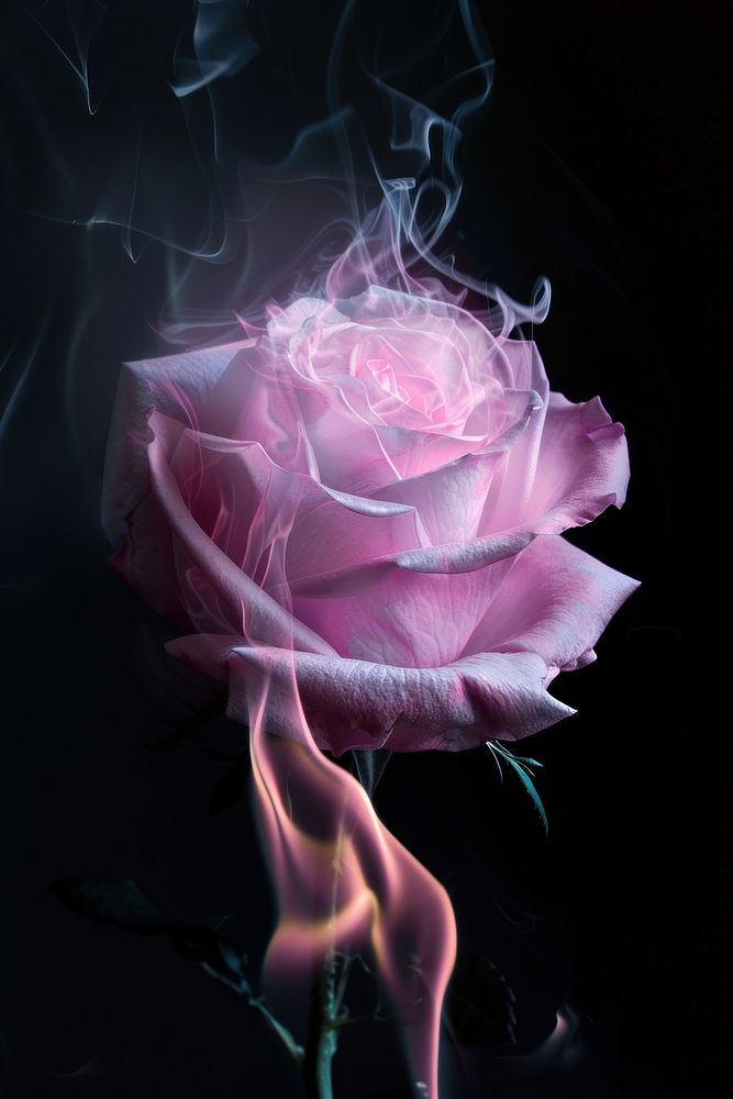 Rose flower smoke plant.