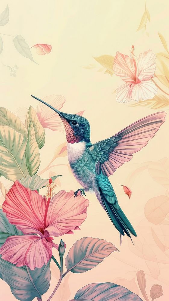 Wallpaper hummingbirds animal wing creativity.