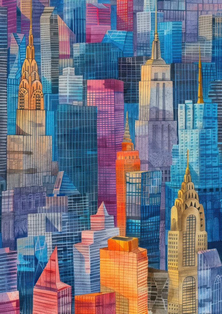 New york city architecture backgrounds metropolis.