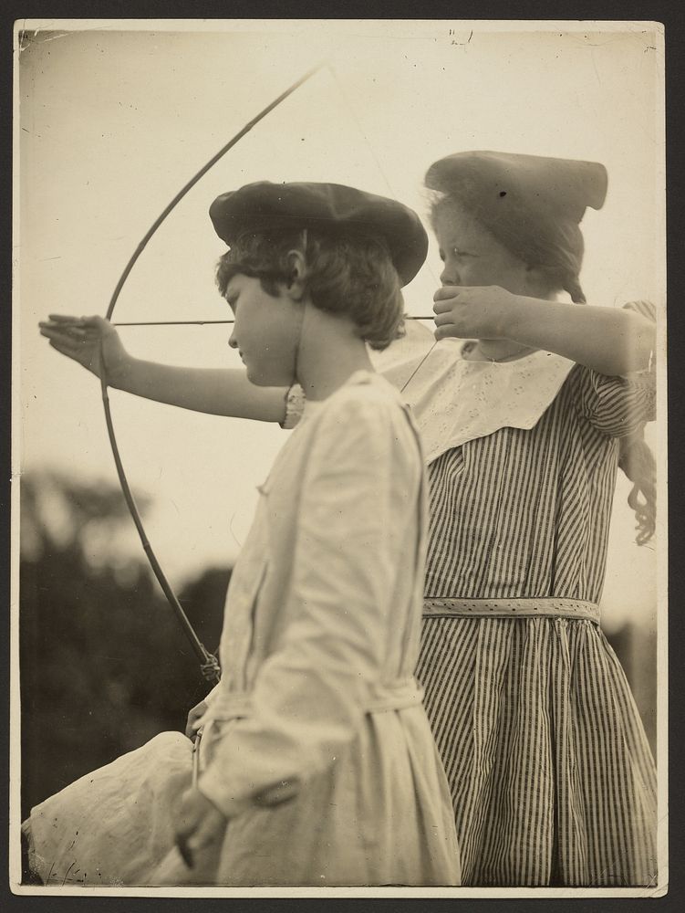 Two child archers by Alice Boughton