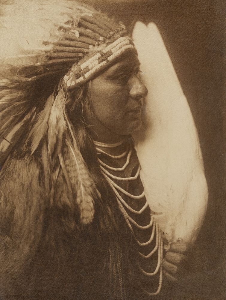 Three Feathers - A Nez Perce Indian by Edward S Curtis
