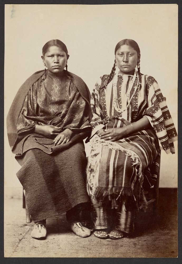 Two Cheyenne Squaws, Sauke and Hatpy [Daughters of Little Robe] by William Stinson Soule