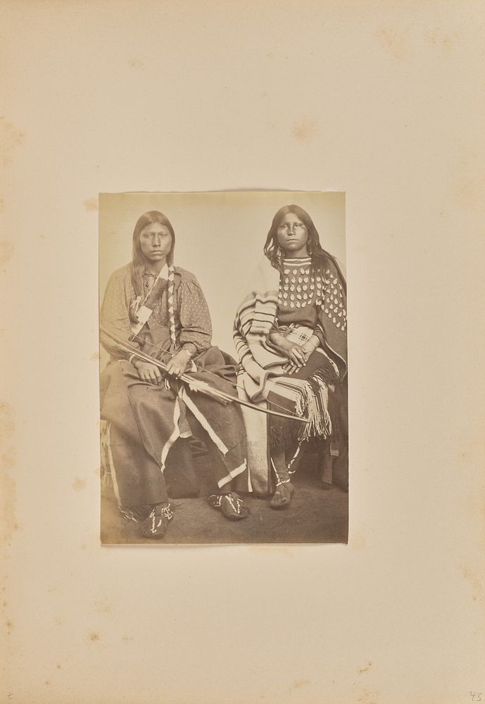 Kiowa Brave [Eonah-pah] and [Wife], the Daughter of Chief Satanta by William Stinson Soule