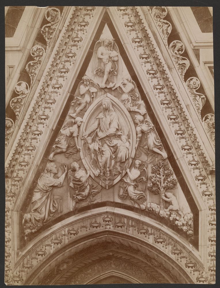 Relief sculpture of Madonna, Florence Cathedral by Fratelli Alinari