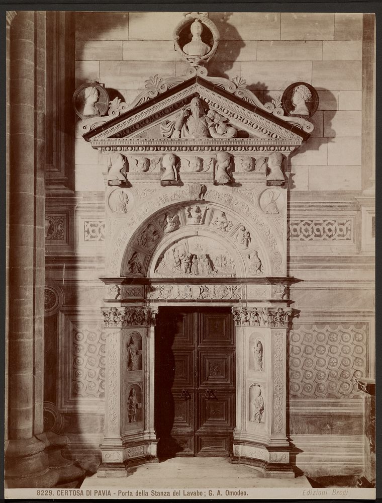 Certosa di Pavia - Porta della Stanza del Lavabo by Carlo Brogi