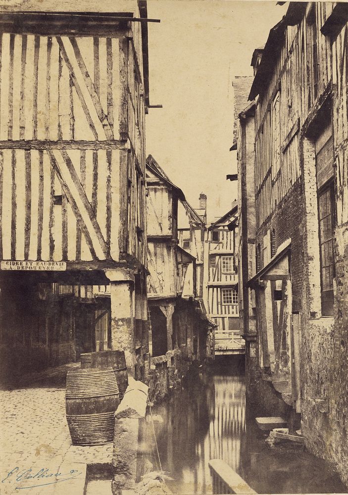 Alley with canal by Eugène Colliau