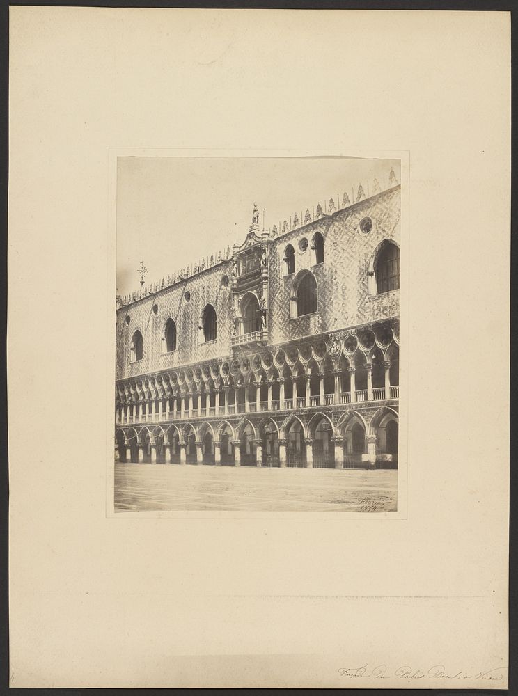 Facade du Palais Ducal, a Venise by Jacques Alexandre Ferrier