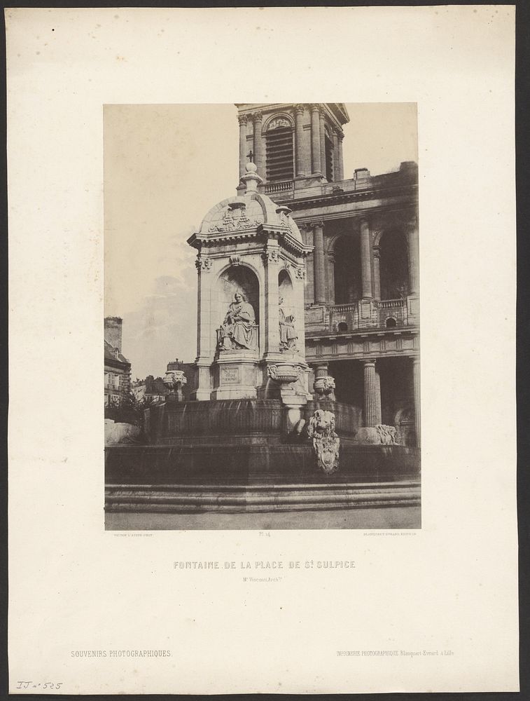 Fontaine de la place de St.-Sulpice by Victor L Aisne and Louis Désiré Blanquart Evrard