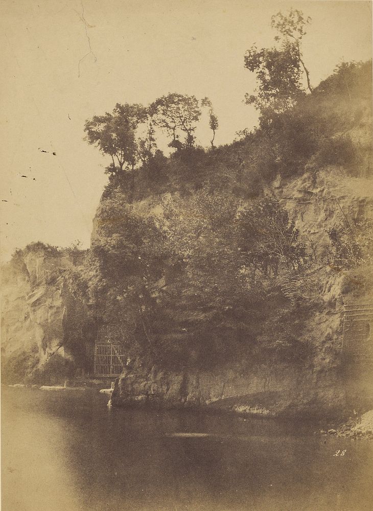 Cliff on Seaside by Firmin Eugène Le Dien and Gustave Le Gray